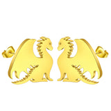 New Cute Dragon Stainless Steel Earrings