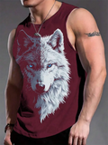 Street Fashion Personality Wolf Sleeveless Animals-Aso