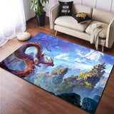 New Dragon Animal Printed Carpet - Animals Aso