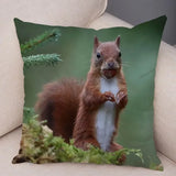 New Cute Squirrel Cushion Cover Pillowcase - animalsaso02