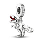 925 Sterling Silver Dinosaur Charms Beads-Animals Aso