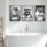Fashion Raccoon Bathroom Wall Decor-Animals Aso