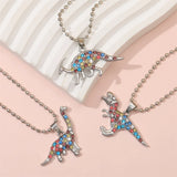 New Colorful Dinosaur Necklace Animals-Aso