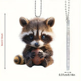 Cute Raccoon Rugby Pendant Decor - animalsaso02
