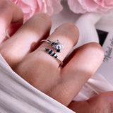 925 Sterling Silver Cute Raccoon Ring Animals Aso