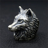 New Retro Trend Nordic Wolf Head Ring Animals-Aso
