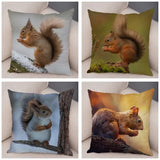 New Cute Squirrel Cushion Cover Pillowcase Animals Aso