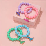 4-Pieces Cute Cartoon Dinosaur Bracelets Animals Aso