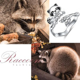 New Creative Cute Raccoon Ring Animals Aso