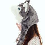 New Cute Wolf Plush Hat Beanie-Animals Aso