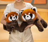 New Cute Red Raccoon Plush Toy Animals-Aso