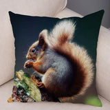 New Cute Squirrel Cushion Cover Pillowcase - animalsaso02