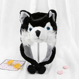 New Cute Wolf Plush Hat Beanie-Animals Aso