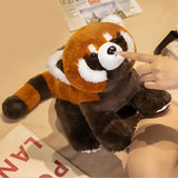 New Cute Red Raccoon Plush Toy Animals-Aso
