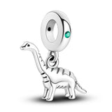 925 Sterling Silver Dinosaur Charms Beads-Animals Aso