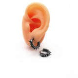 Vintage Black Skull Needle Hoop Earrings Animals-Aso