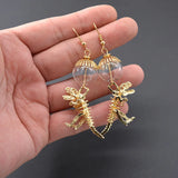 Fashion Gold Color Dinosaur Earrings Animals-Aso