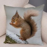 New Cute Squirrel Cushion Cover Pillowcase - animalsaso02