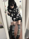 Gothic Punk Skull Streetwear Long Sleeve-Animals Aso