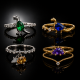 New Ins Creative Zircon Dinosaur Ring