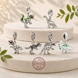 925 Sterling Silver Dinosaur Charms Beads - animalsaso02