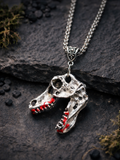 New T-Rex Dinosaur Skull Skeleton Necklace - animalsaso02
