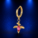 New Ins Inlaid Zircon Dinosaur Earrings