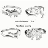 New Adjustable Dinosaur Rings - animalsaso02