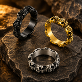 Vintage Stainless Steel Skull Rings