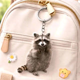 Cute Raccoon keychain - animalsaso02