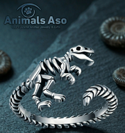 New 925 Sterling Silver Dinosaur Rings Animals-Aso