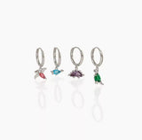 New Ins Inlaid Zircon Dinosaur Earrings