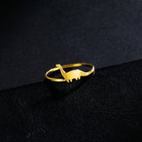 Fashionable Stainless Steel Dinosaur Ring - animalsaso02