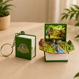 3d Stereoscopic Dinosaur Folding Bomb Book Mini Keychain