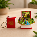 3d Stereoscopic Dinosaur Folding Bomb Book Mini Keychain