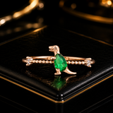 New Ins Creative Zircon Dinosaur Ring