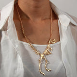 Cute Skeleton Dinosaur Necklace