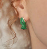 Cute Animal Bite Dinosaur Earring