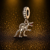 925 Sterling Silver Dinosaur Charms Beads - animalsaso02
