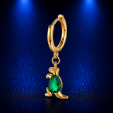 New Ins Inlaid Zircon Dinosaur Earrings