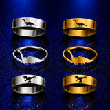 Fashionable Stainless Steel Dinosaur Ring - animalsaso02