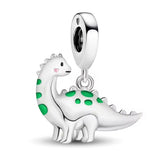 925 Sterling Silver Dinosaur Charms Beads - animalsaso02