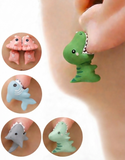 Cute Animal Bite Dinosaur Earring