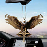 Patriotic Eagle Rearview Mirror Pendant – Car Interior Decoration - animalsaso02