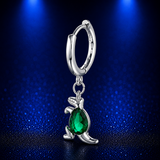 New Ins Inlaid Zircon Dinosaur Earrings