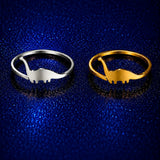 Fashionable Stainless Steel Dinosaur Ring - animalsaso02