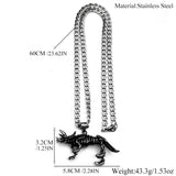 Vintage Trend Punk Gothic Dinosaur Necklace - animalsaso02
