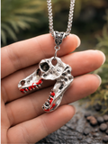 New T-Rex Dinosaur Skull Skeleton Necklace - animalsaso02