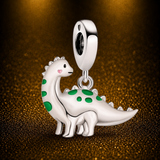 925 Sterling Silver Dinosaur Charms Beads - animalsaso02