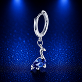 New Ins Inlaid Zircon Dinosaur Earrings